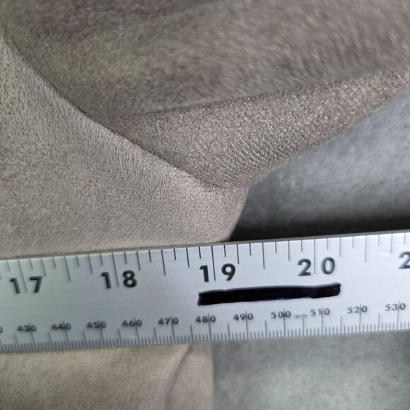 Womens Jones New York Beige Faux Suede & Fur Trim Coat Button Front Polyester M - Picture 7 of 9